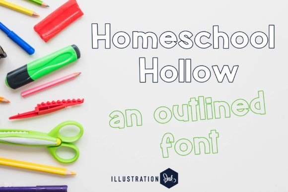 Homeschool Hollow Font - Featured Image