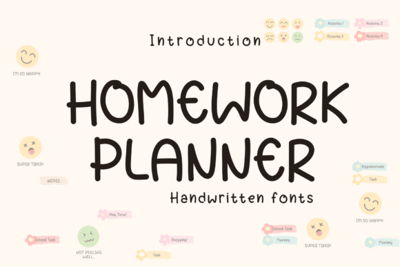 Homework Planner Font - Featured Image