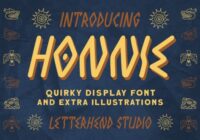 Honnie - Quirky Display Font - Featured Image