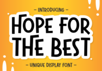 Hope for the Best Font - Featured Image