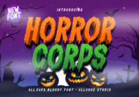 Horror Corps Font - Featured Image