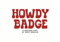 Howdy Badge Font - Featured Image