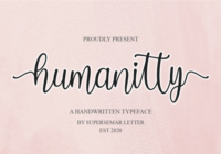 Humanitty Font - Featured Image