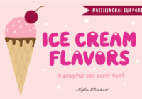 Ice Cream Flavors Font - Featured Image