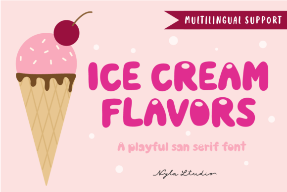 Ice Cream Flavors Font - Featured Image