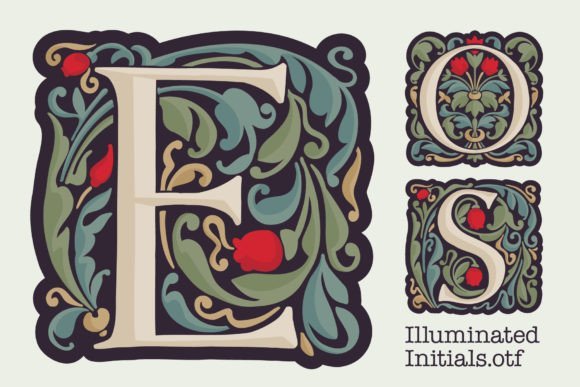 Illuminated Initials Font - Featured Image