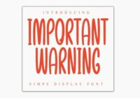 Important Warning Font - Featured Image