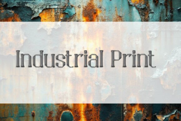 Industrial Print Font - Featured Image