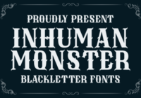Inhuman Monster Font - Featured Image
