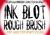 Ink Blot Rough Brush Font - Featured Image