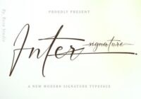 Inter Signature Font - Featured Image