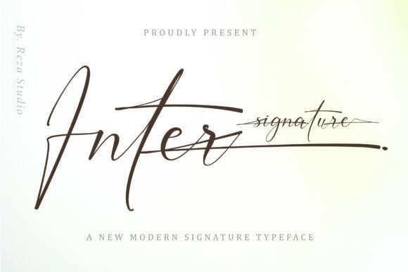 Inter Signature Font - Featured Image