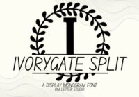 Ivorygate Split Monogram Font - Featured Image