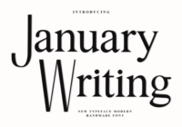 January Writing Font - Featured Image