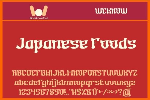 Japanese Foods Font - Featured Image