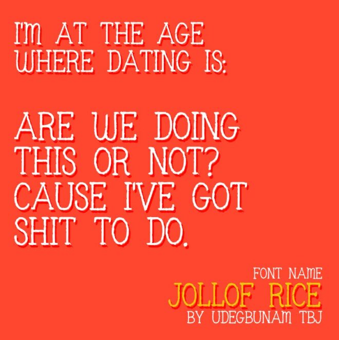 Jollof Rice Font - Featured Image