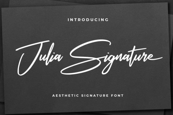 Julia Signature Font - Featured Image