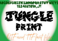Jungle Print Font - Featured Image
