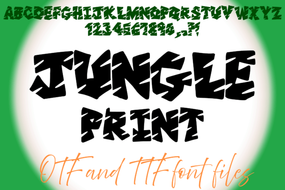 Jungle Print Font - Featured Image