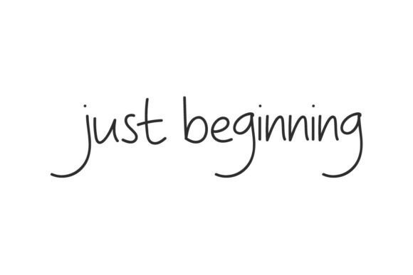 Just Beginning Font - Featured Image