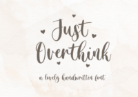 Just Overthink Font - Featured Image