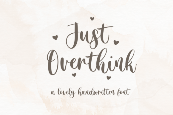 Just Overthink Font - Featured Image