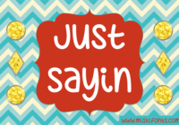 Just Sayin Font - Featured Image