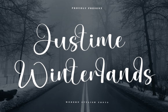Justime Winterlands Font - Featured Image