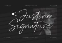 Justine Signature Font - Featured Image