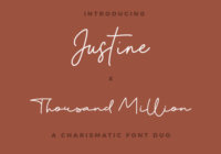 Justine X Thousand Million Duo Font - Featured Image