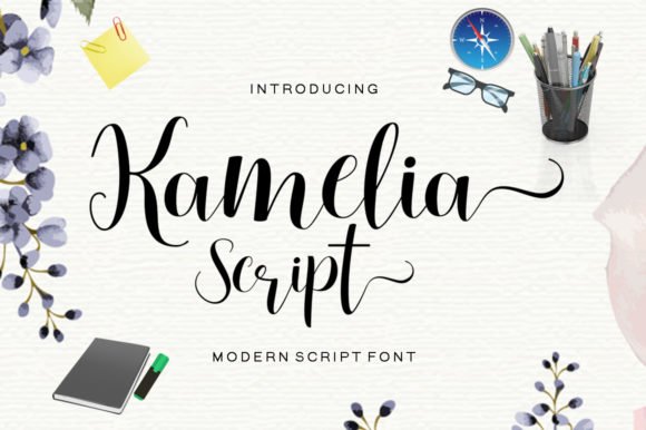 Kamelia Script Font - Featured Image