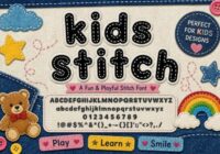Kids Stitch Font - Featured Image