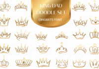 King Dad Doodle Set Font - Featured Image