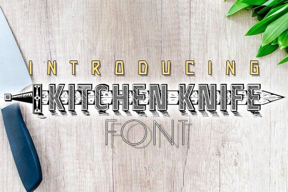 Kitchen Knife Font - Featured Image