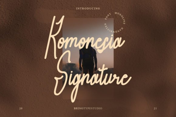 Komonesia Signature Font - Featured Image