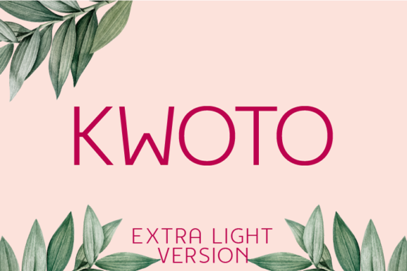 Kwoto Extra Light Font - Featured Image