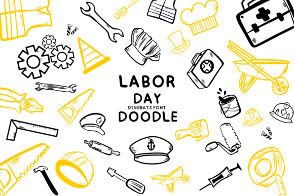 Labor Day Doodle Font - Featured Image