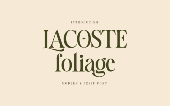 Lacoste Foliage Font - Featured Image