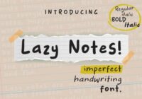 Lazy Notes Font - Featured Image