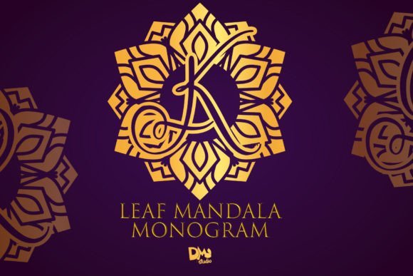 Leaf Mandala Monogram Font - Featured Image