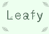 Leafy Font - Featured Image