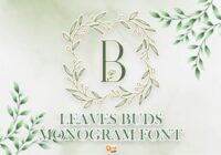 Leave Buds Monogram Font - Featured Image