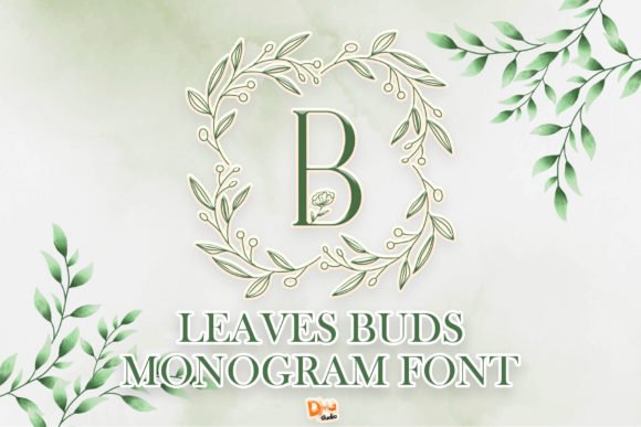 Leave Buds Monogram Font - Featured Image