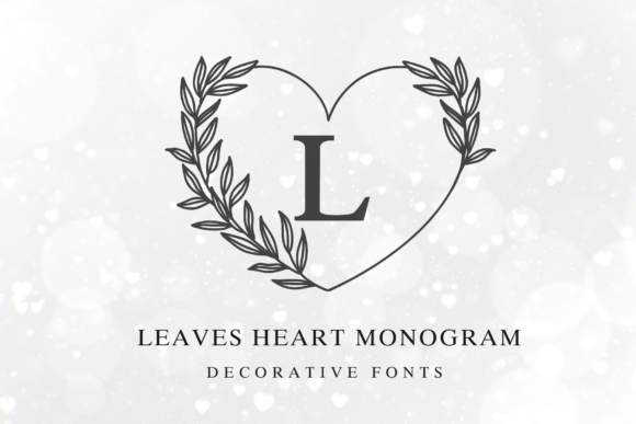 Leaves Heart Monogram Font - Featured Image