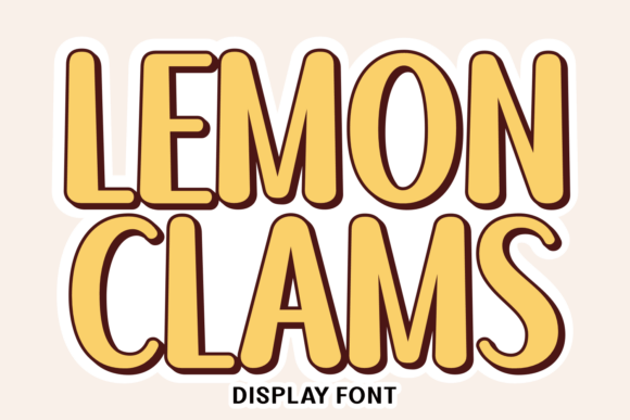 Lemon Clams Font - Featured Image