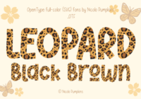 Leopard Black Brown Font - Featured Image