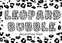 Leopard Bubble Font - Featured Image