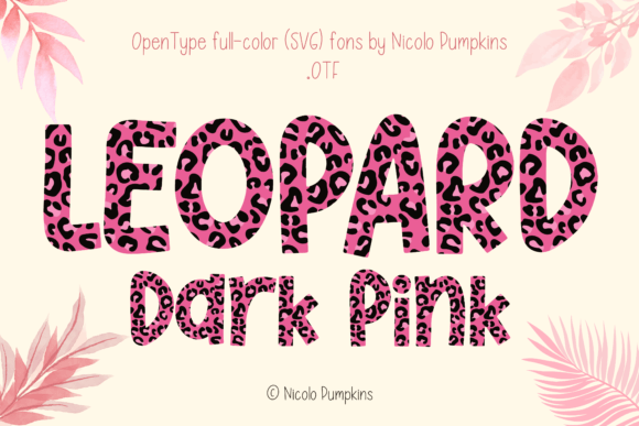 Leopard Dark Pink Font - Featured Image