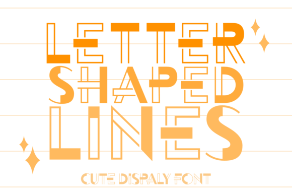 Letter Shaped Lines Font - Featured Image