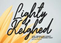 Lighty Kelghed Font - Featured Image